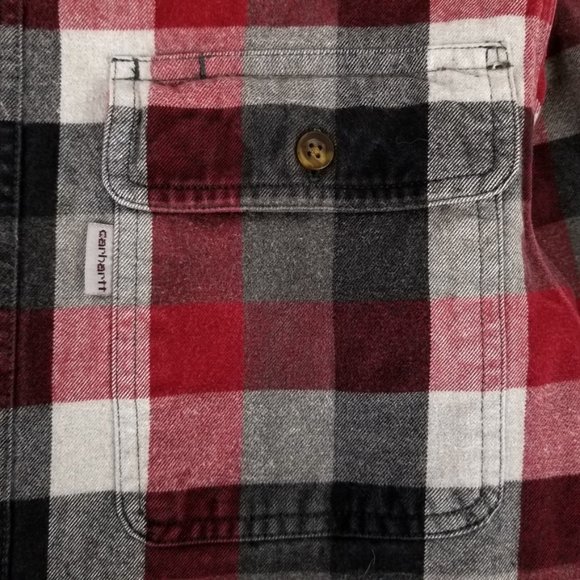Carhartt Hubbard Original Fit Plaid Button Down Shirt S - Picture 8 of 8